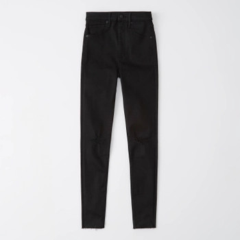 Ripped Ultra High Rise Super Skinny Jeans | Abercrombie & Fitch (US)