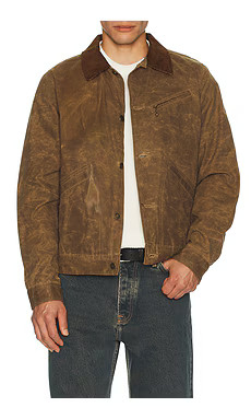 Schott Waxed Cotton Mechanic Jacket in Brown from Revolve.com | Revolve Clothing (Global)