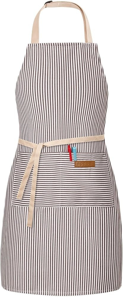 BeLuyi Adjustable Bib Apron with 2 Pockets Chef Cooking Kitchen Restaurant Aprons for Women Men | Amazon (US)