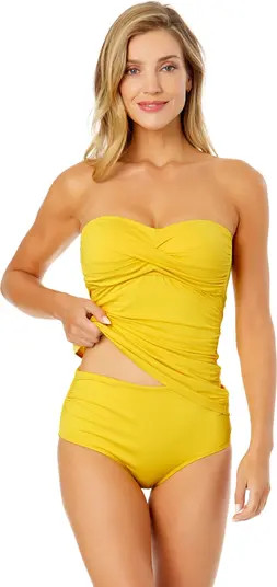 Women's Tiger Dance Twist Front Bandeaukini Swim Top | Nordstrom