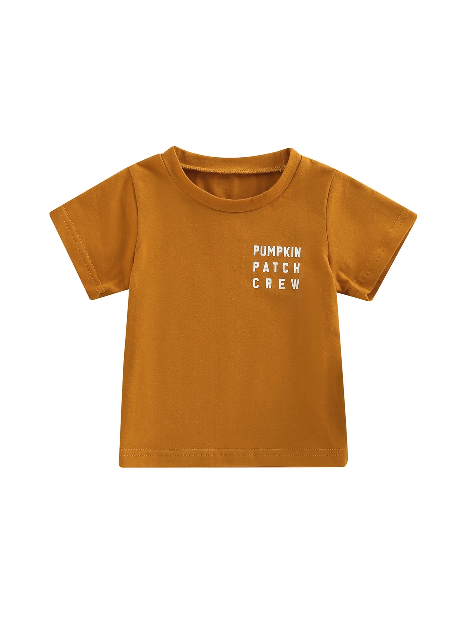 Toddler Little Boys Girls Halloween Short Sleeve Tshirt Pumpkin Patch Crew Print Tops Tee Shirts ... | Walmart (US)