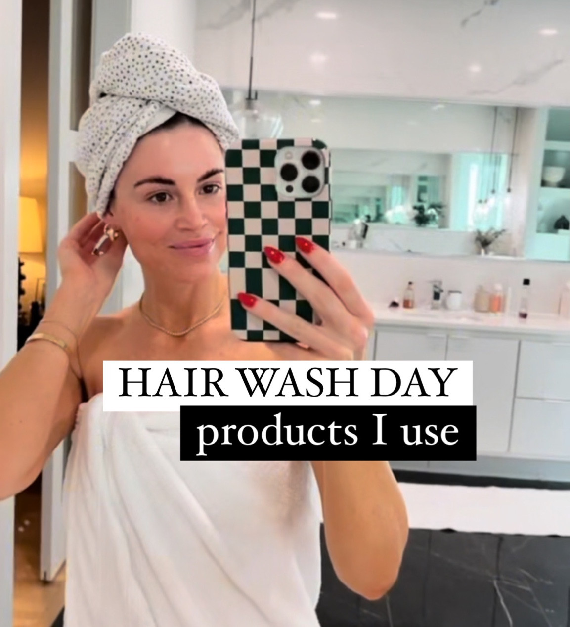 Hair wash day.. here’s all the products I use. Love the CLEAN shampoo + conditioner I’ve been using for over a year now, it’s very hydrating! I use my scalp massager for a few minutes when my shampoo is in. After shower I wrap my hair in a micro fiber towel that speeds up drying process and when I take it off I apply hair oil on my ends! 

Hair, beauty, hair growth, clean hair products, haircare, hair tools

#LTKbeauty #LTKstyletip #LTKunder50