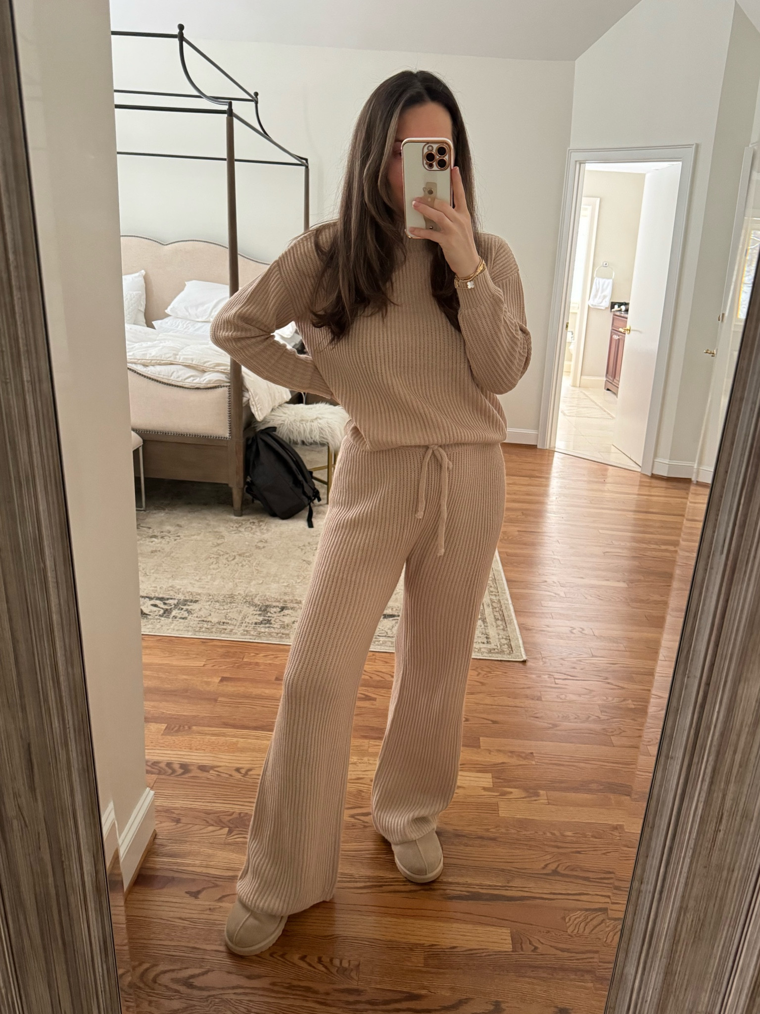 Sweater set comes in 3 colors and is on major sale this weekend! Runs large, consider sizing down. Wearing XS in both pieces (normally wear S)  

#LTKSeasonal #LTKsalealert