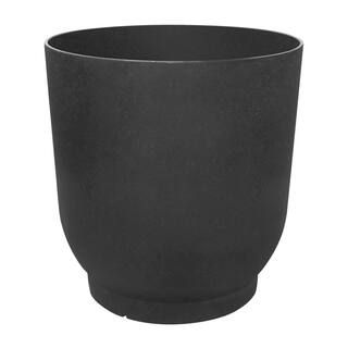 20 in. x 21 in. Slate Rubber Florencia Floor Planters with Water Reservoir | The Home Depot