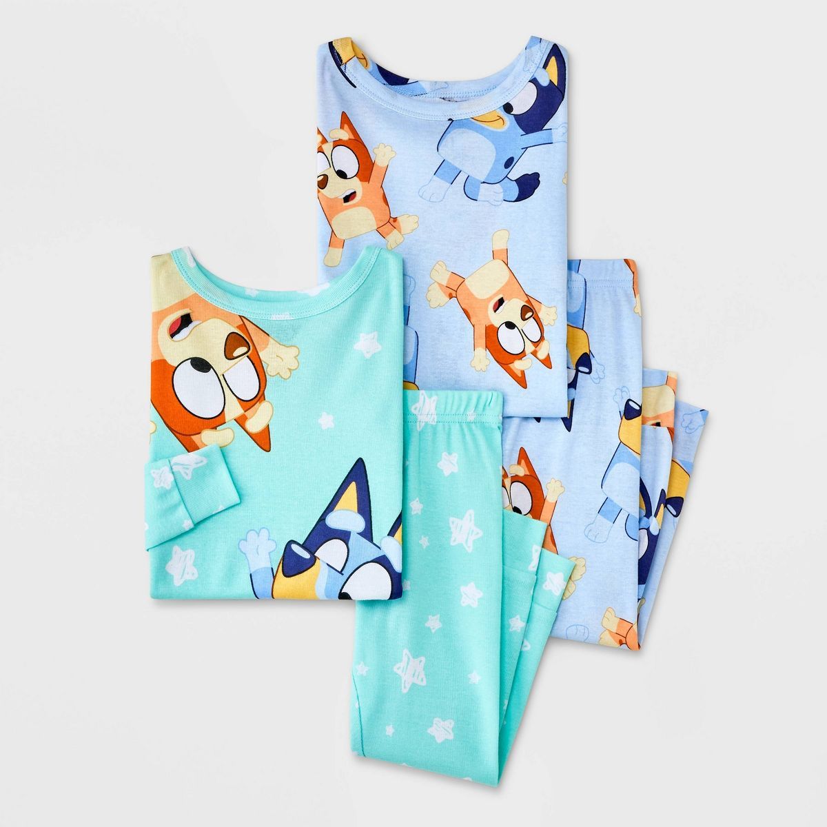 Toddler 2pc Snug Fit Bluey Cotton Pajama Set - Blue | Target