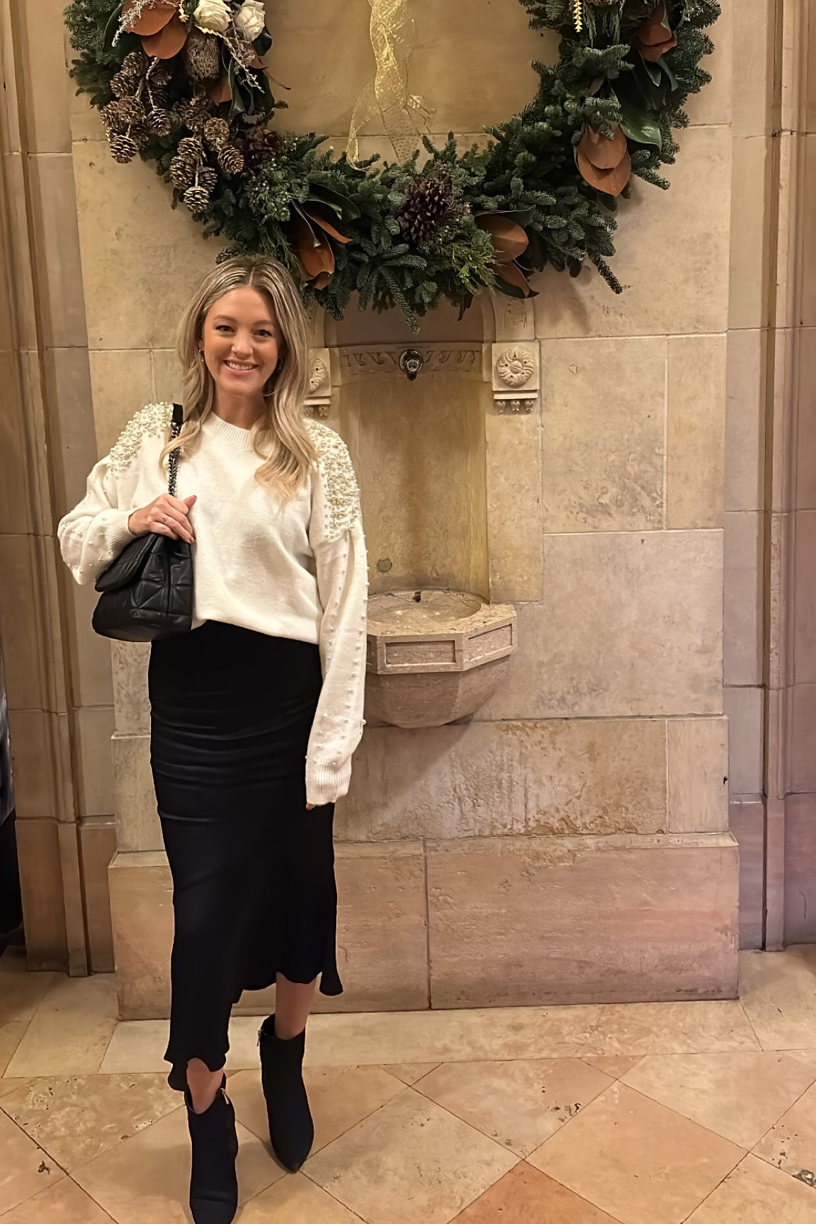 Christmas Mass at St Mary’s Basilica 🕊️🎄✨

Sweater: SMALL 
Skirt: SMALL
Booties: 7

#LTKSeasonal #LTKworkwear #LTKHoliday