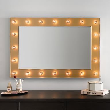 Marquee Light Wall Mirrors | Pottery Barn Teen