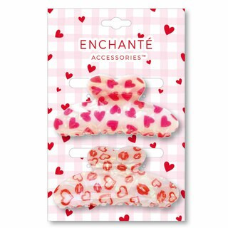 Enchante Valentine's Day Heart Claw Clips, 2 CT | CVS Health