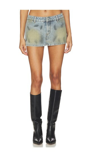 LIONESS Rhode Mini Denim Skirt in Blue. - size 12 | Revolve Clothing (Global)