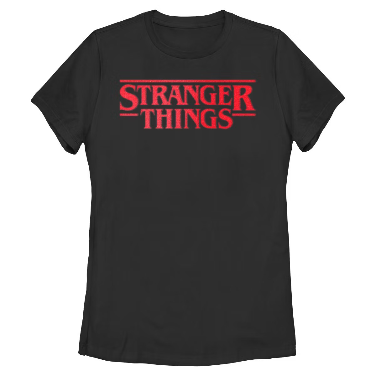 Womens Stranger Things Blurry Classic Red Logo T Shirt | Target