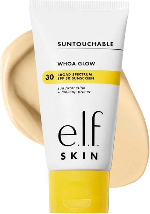 e.l.f. SKIN Suntouchable Whoa Glow SPF 30, Sunscreen & Makeup Primer For A Glowy Finish, Made Wit... | Amazon (US)