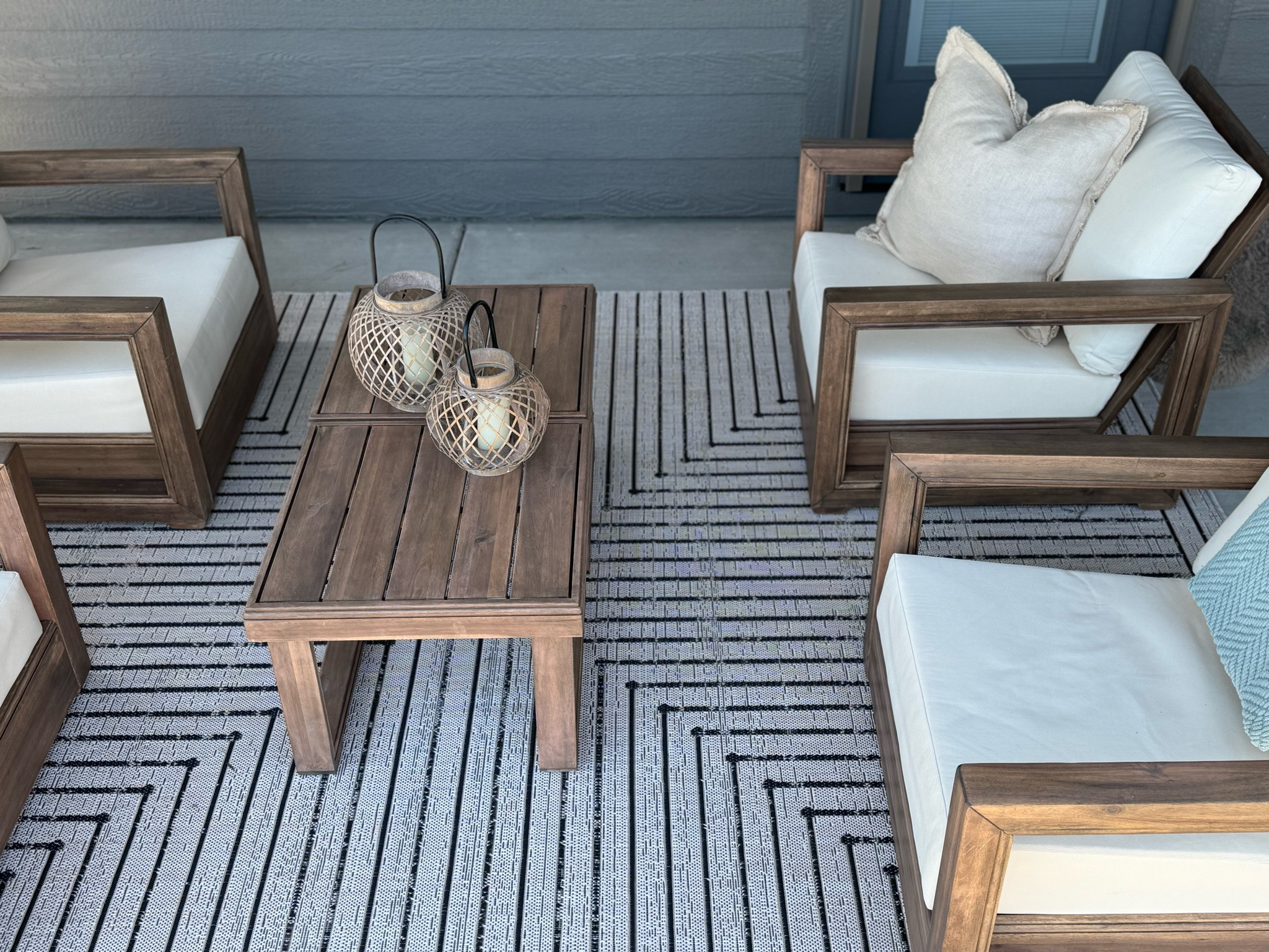 Outdoor patio furniture set 
Two chairs with end table 



#LTKHome #LTKSeasonal #LTKSummerSales