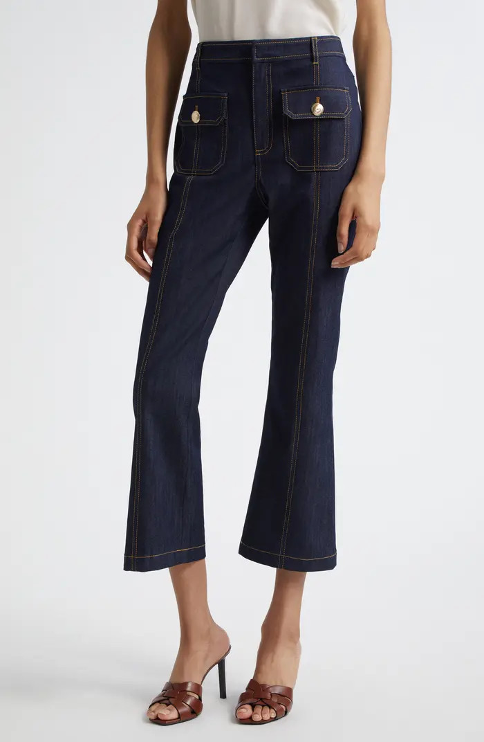 Marsha Patch Pocket Kick Flare Jeans | Nordstrom