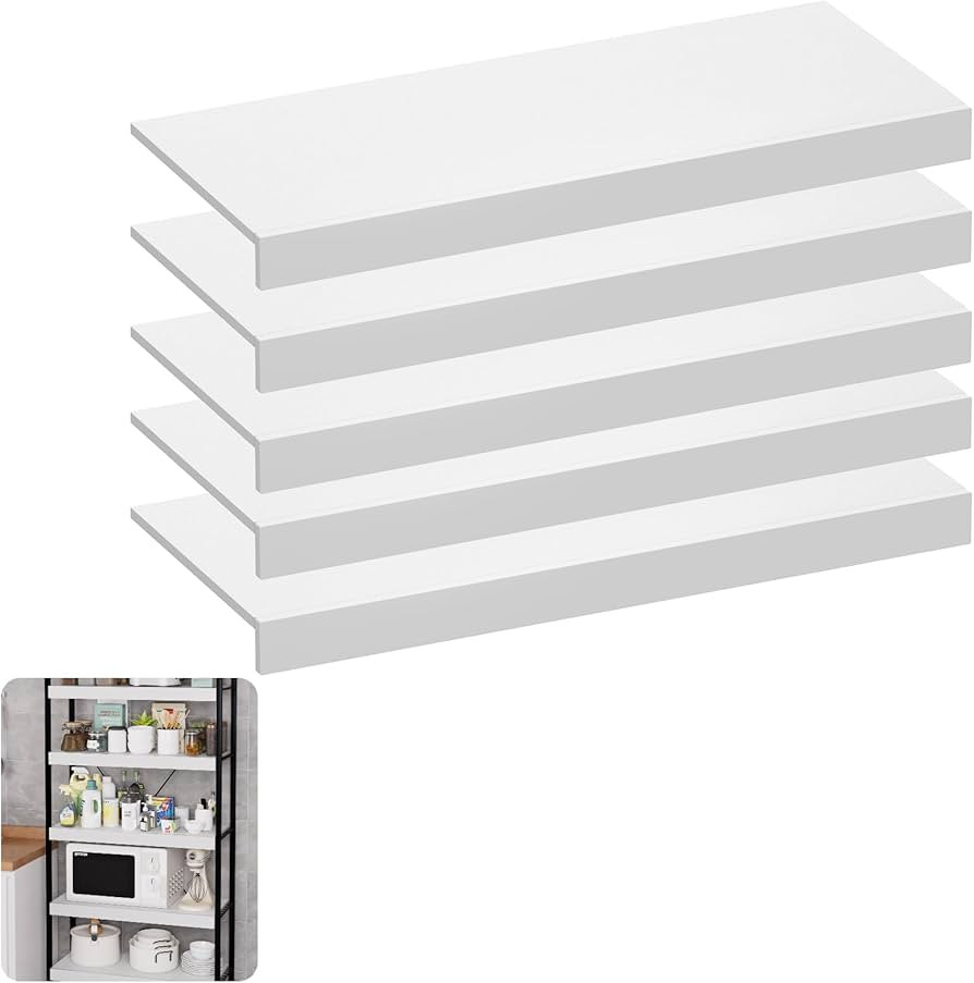 Wire Shelf Cover 30 X 12 Inch Wire Rack Cover Wood Shelf Covers for Pantry Shelving Closet Shelve... | Amazon (US)