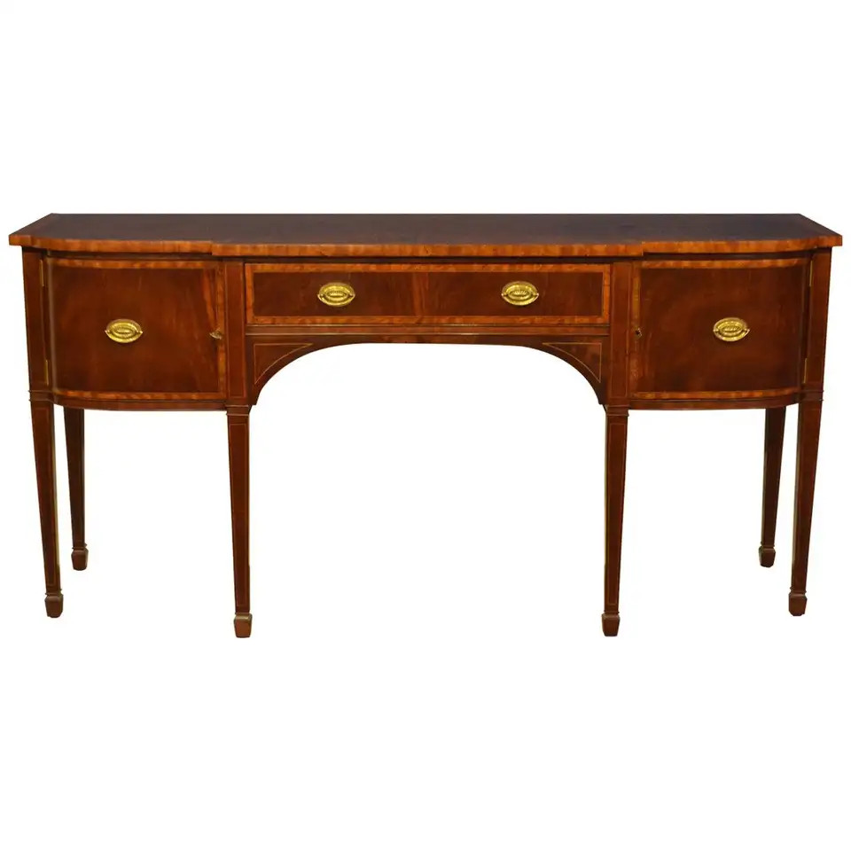 Large Mahogany Hepplewhite Style Sideboard by Leighton Hall | 1stDibs