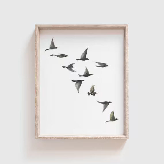 Black Birds No. 2 Art Print - Bird Painting - Watercolor Art - Home Decor Painting - Watercolor P... | Etsy (US)