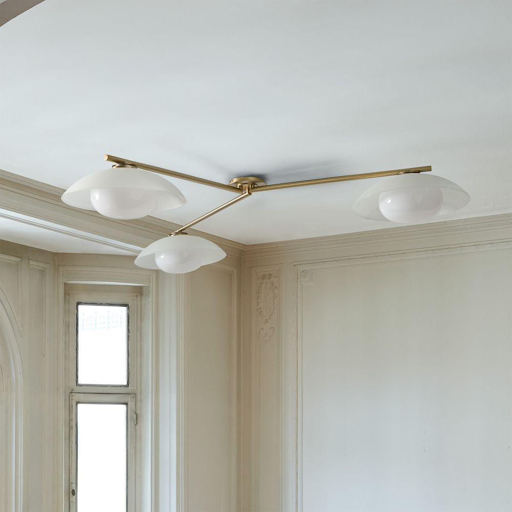 Bezel 3-Light Flush Mount (60") | West Elm CA