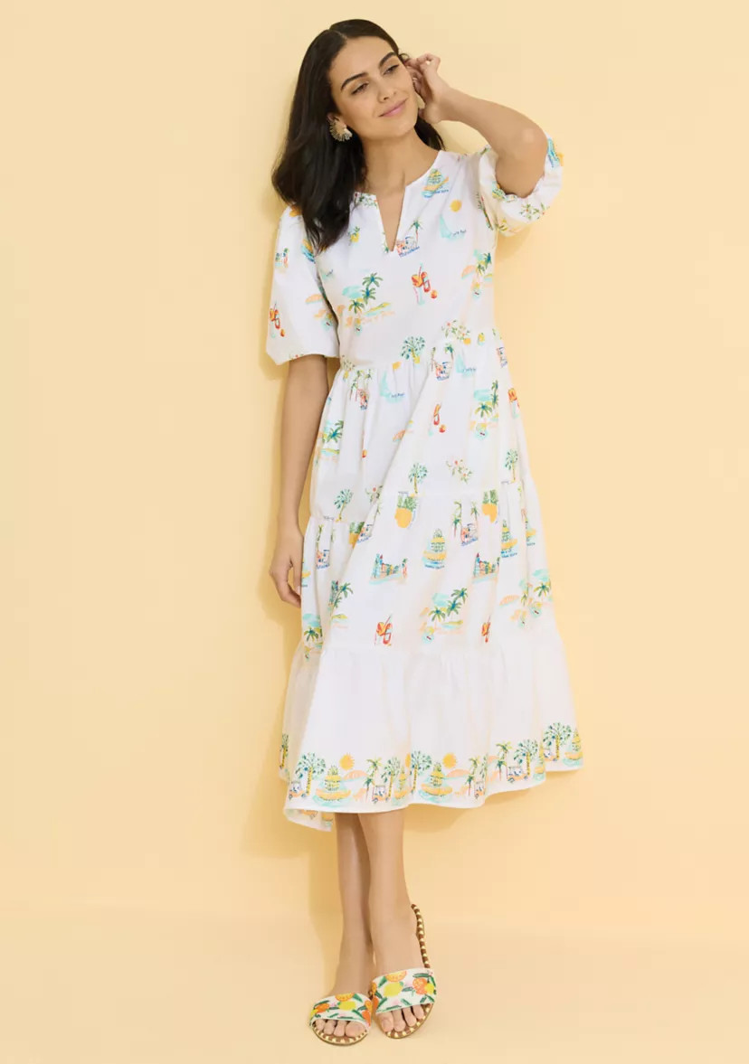 Sewing Down South x Crown & Ivy™ Riley Short Sleeve Tiered Midi Dress | Belk