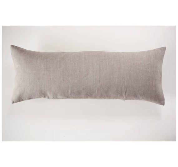 Natural Linen Lumbar Pillow Cover Custom Size Lumbar Large | Etsy | Etsy (US)