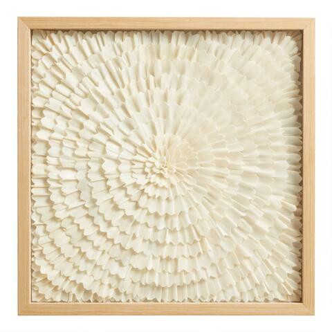 White Sola Paper Floral Shadow Box Wall Art | World Market