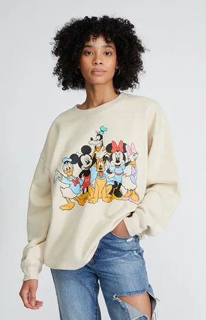 Disney Mickey & Friends Oversized Crew Neck Sweatshirt | PacSun | PacSun