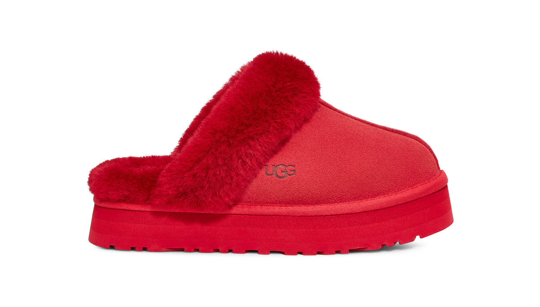 UGG Women's Disquette Sheepskin Slippers in Samba Red, Size 7 | UGG (US)