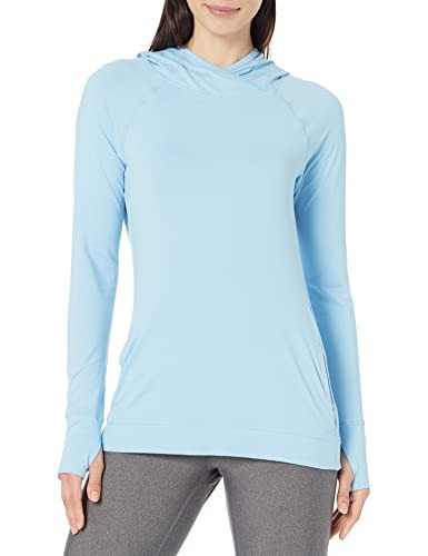 Amazon Essentials Women's Brushed Tech Stretch Popover Hoodie (Available in Plus Size), Powder Blue, 5X | Amazon (US)