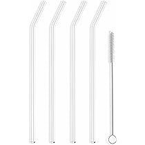 Hummingbird Glass Straws Clear 9" x 7 mm Long Reusable Straw Designed for Yeti and Starbucks Styl... | Amazon (US)