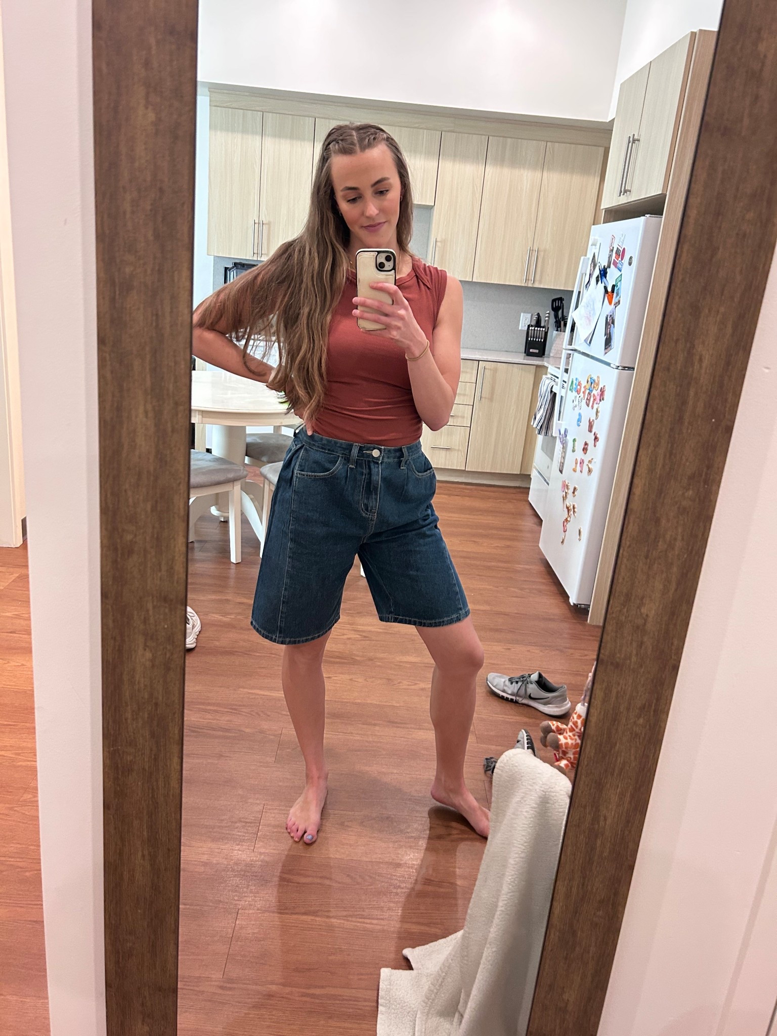 Obsessed with bohme and summer currently. These shorts were a fun length and fit to shake things up! Also very thin so they’d be fine all summer long

#LTKSeasonal