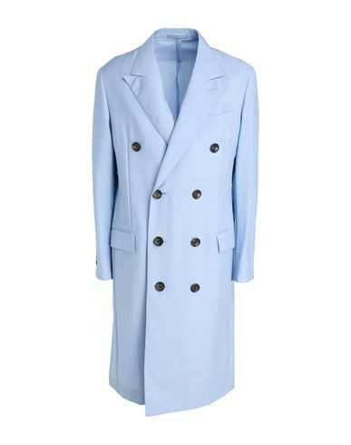 Lanvin Man Overcoat & Trench Coat Light blue Size 38 Mohair wool, Wool | YOOX (US)