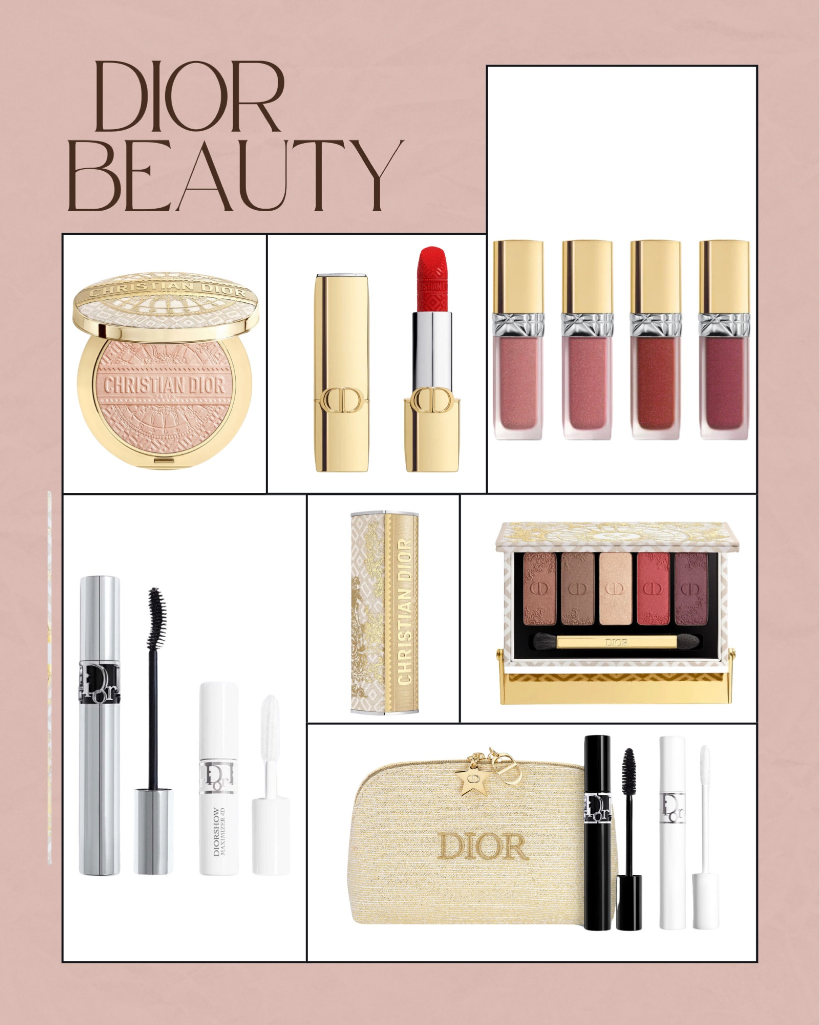 Dior. Beauty. Makeup. Luxury. Designer. Best sellers. Viral. Trending. Lipstick. Highlighter. Eyeshadow. Lipgloss. Mascara. Primer. Gift set  

#LTKSeasonal #LTKHoliday #LTKBeauty