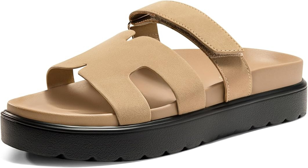 Women's Platform Slide Sandals Open Toe Non Slip Thick Sole Slip on Summer Shoes | Amazon (US)