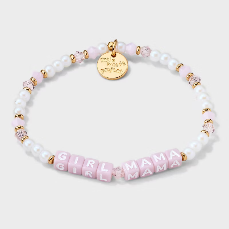 Little Words Project Girl Mama Beaded Bracelet - Pink | Target