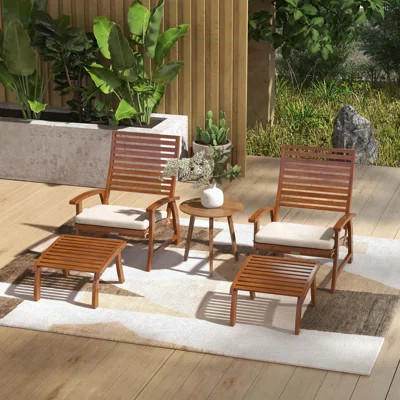 Outsunny 4-Piece Outdoor Dining Chairs with Cushions | Wayfair North America