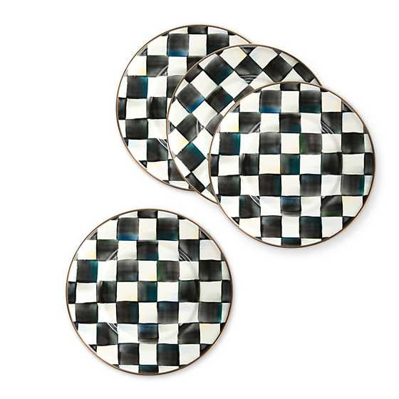 Courtly Check Salad Plates, Set of 4 | MacKenzie-Childs