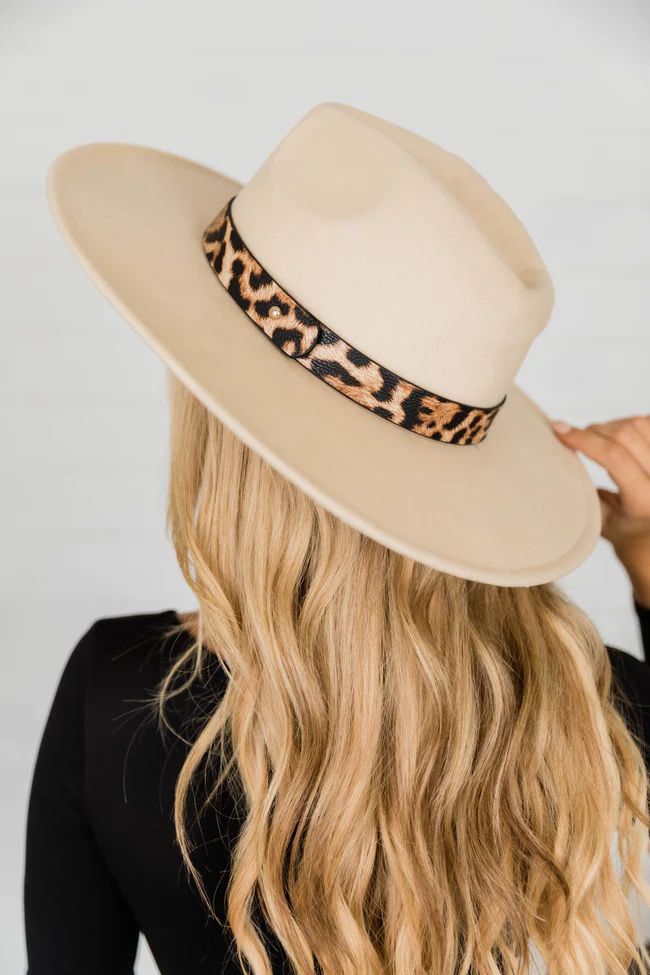 Never Alone Wide Brim Fedora Hat Beige | The Pink Lily Boutique
