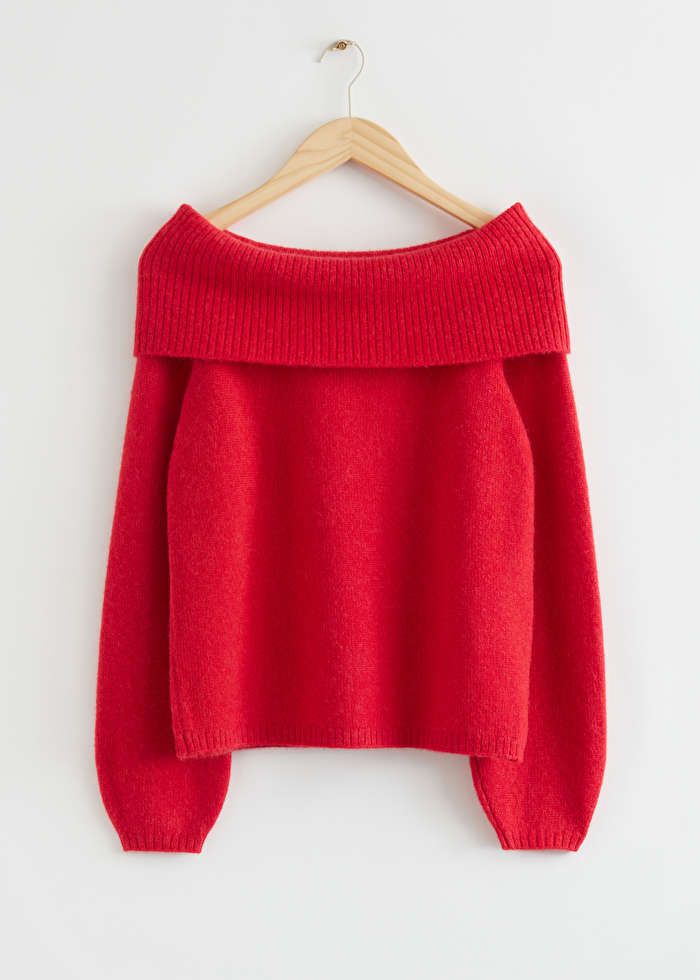 Chunky Off Shoulder Wool Sweater | & Other Stories US