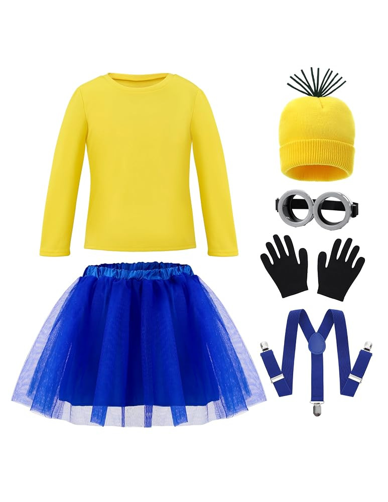 Spooktacular Creations Halloween Child Girl Cute Yellow Shirt Tutu Outfit, Kids Costume Accessori... | Amazon (US)