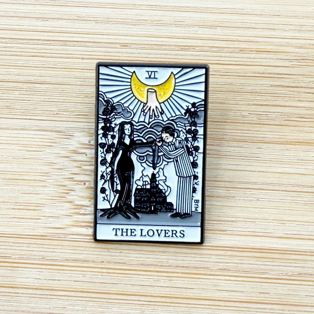 The Lovers Addams Family Lovers Tarot Enamel Pin - Cute Gothic Romance Lapel Accessory - Goth Gif... | Etsy (US)