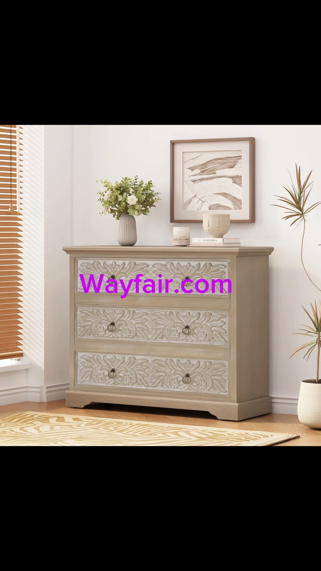 Loegan Wooden Dresser With 3 Drawers & Floral Carved Accents

#LTKMothersDay #LTKmorningroutine #LTKfitnessgoals