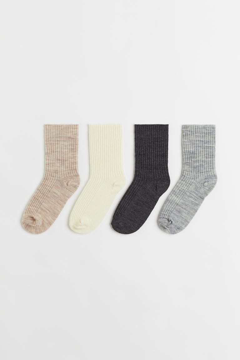 4-pack Wool-blend Socks | H&M (US + CA)