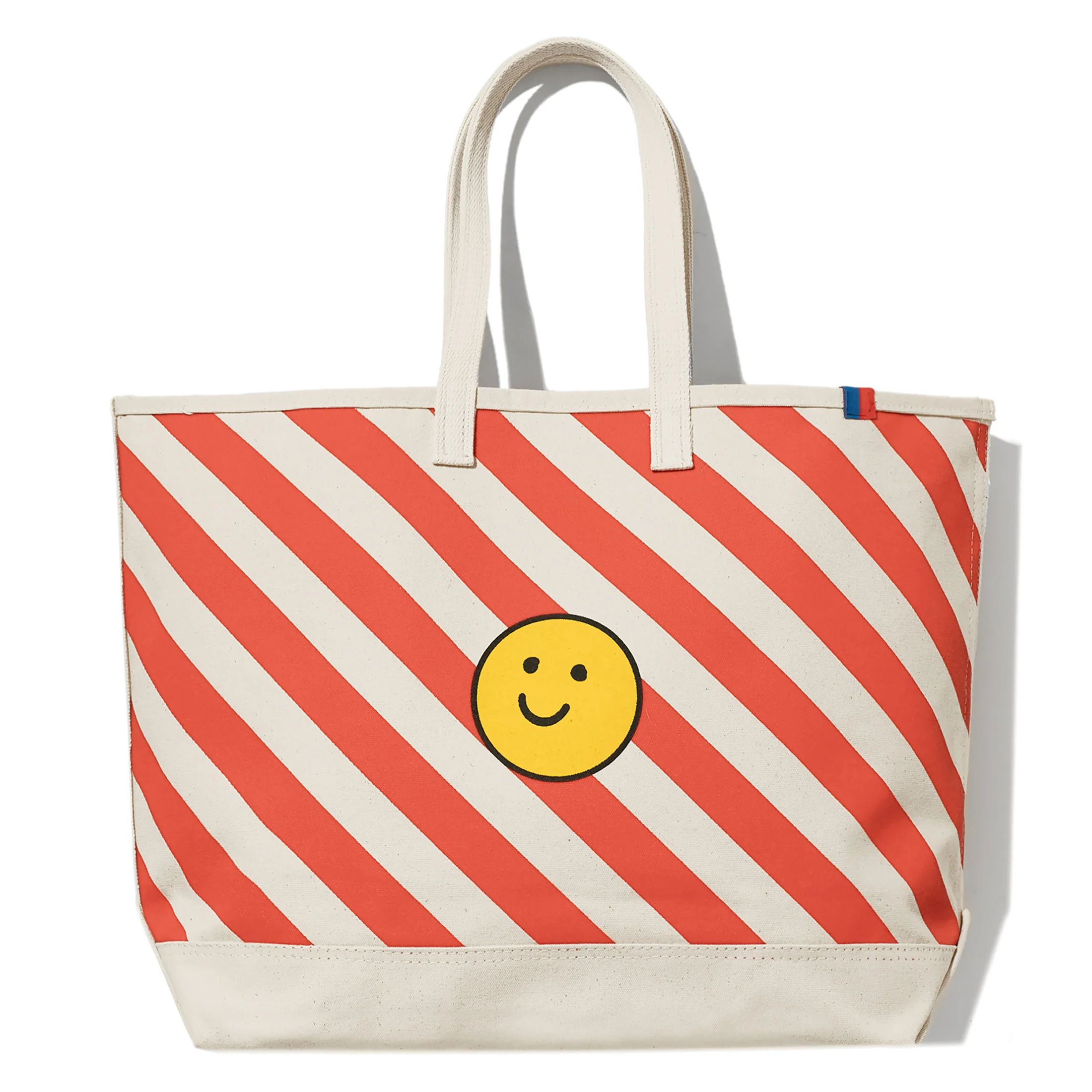 The Over the Shoulder Diagonal Striped Smile Tote | KULE (US)