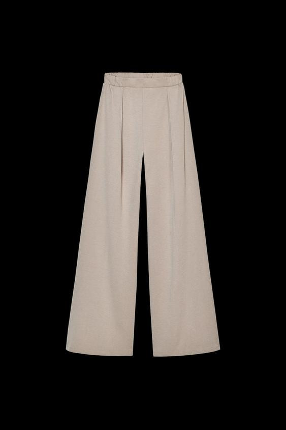 WASHED-EFFECT INTERLOCK TROUSERS | Zara UK