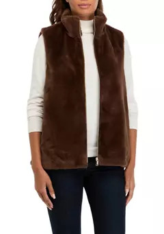 Crown & Ivy™ Women's Faux Fur Vest | Belk