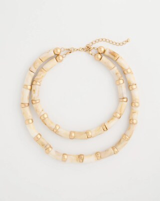 Women's White Beaded Double-Strand Necklace | Chico's | Chico's