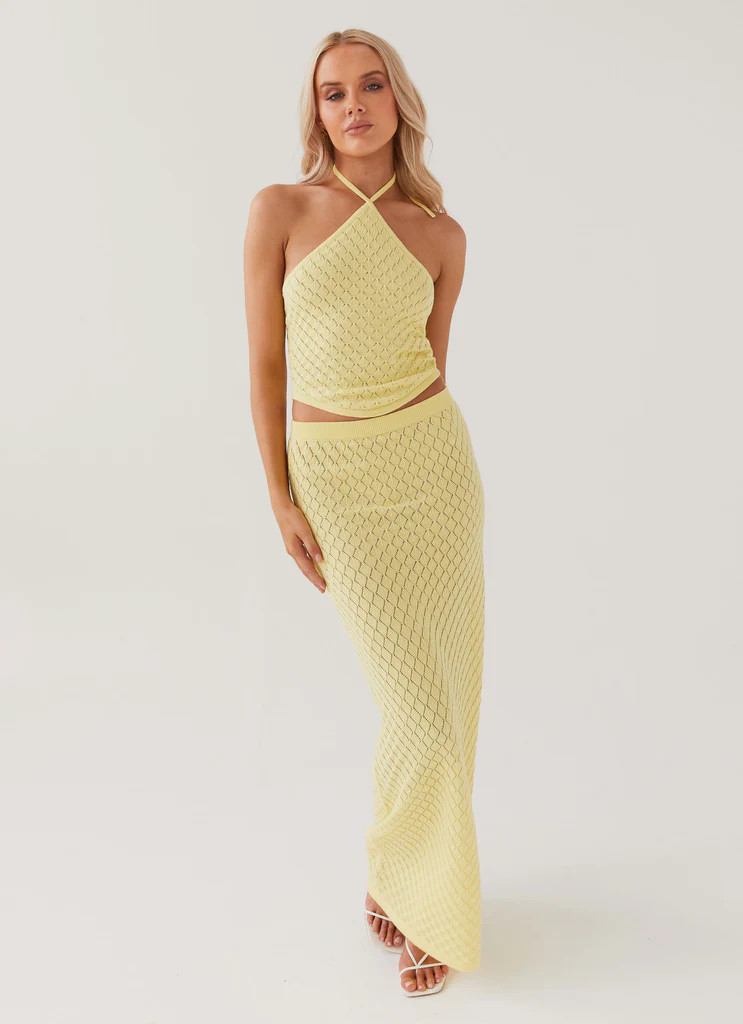 Amanza Knit Top - Lemon | Peppermayo (Global)