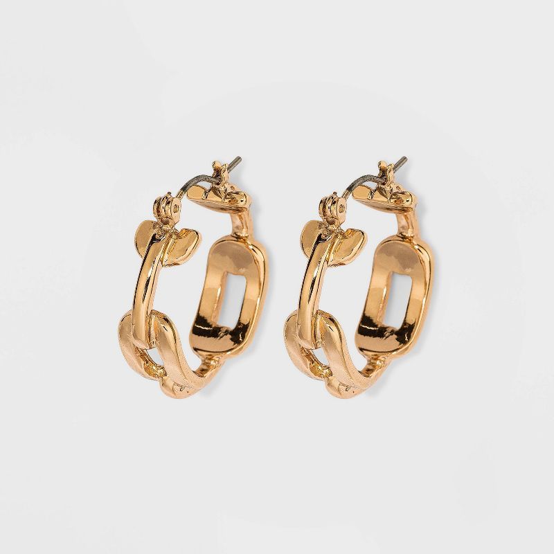 Oval Hoop Earrings - A New Day™ Gold | Target