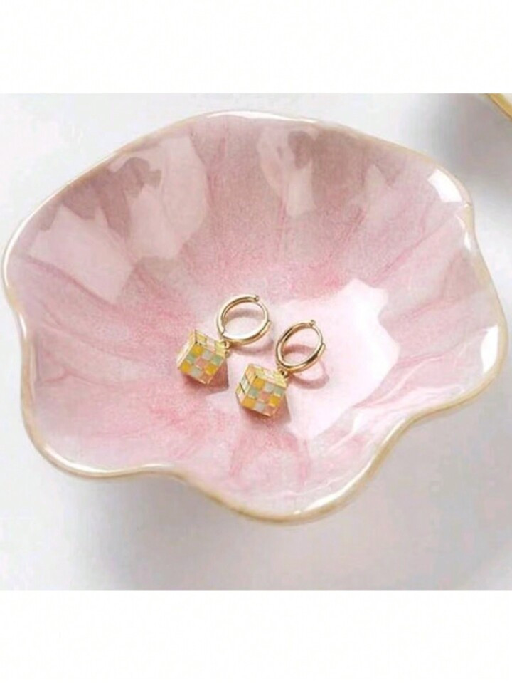 1/2pcs Elegant Ceramic Lotus Leaf Jewelry Organizer Tray For Earrings, Rings, Keys And Small Acce... | SHEIN