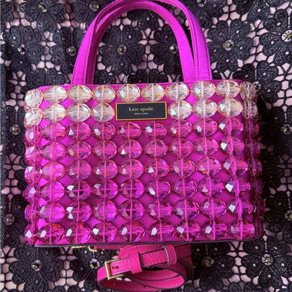 Kate Spade Sam Icon Candy Beaded Satin Small Tote Bag | Poshmark