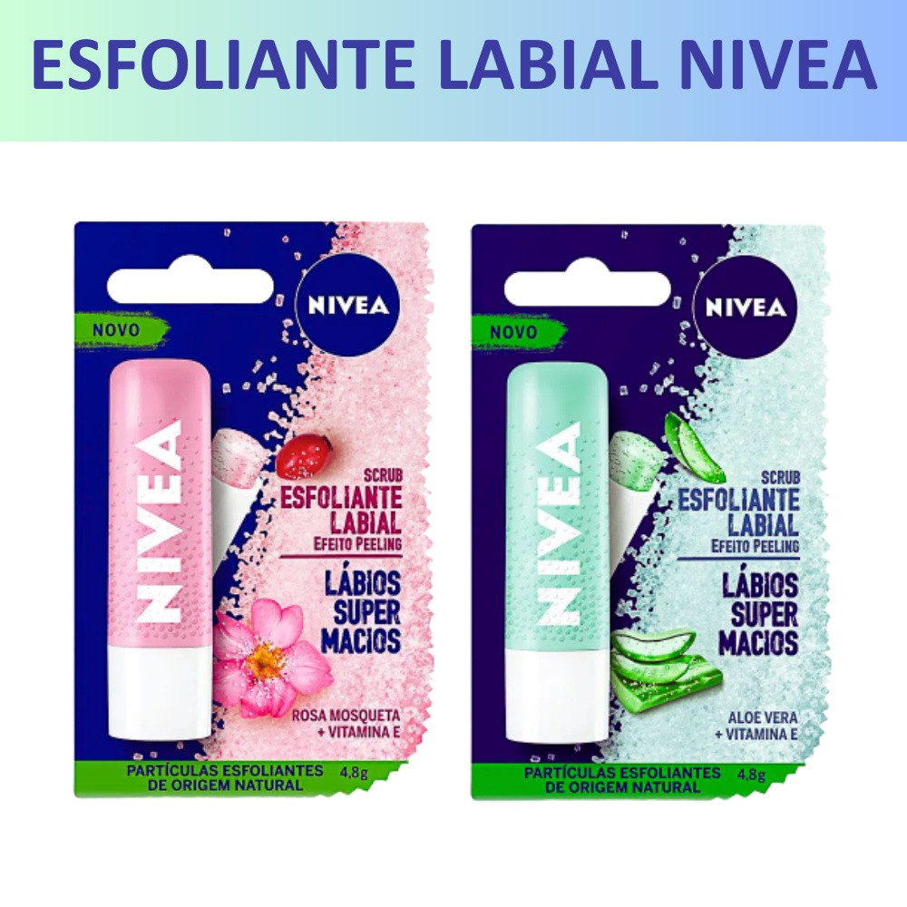 Esfoliante Labial Nivea Scrub - Efeito Peeling  4,8g | Shopee (BR)
